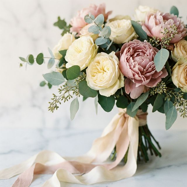 Ivana Calligaris con bouquet da sposa